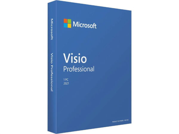 Microsoft Visio Professional 2021 | Datenverknüpfte Diagramme erstellen, sicher teilen | PC, medienlos, Englisch